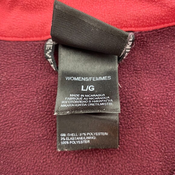 The North Face Womens Large Burgundy Red Fleece Lined Jacket sz L - Picture 5 of 7
